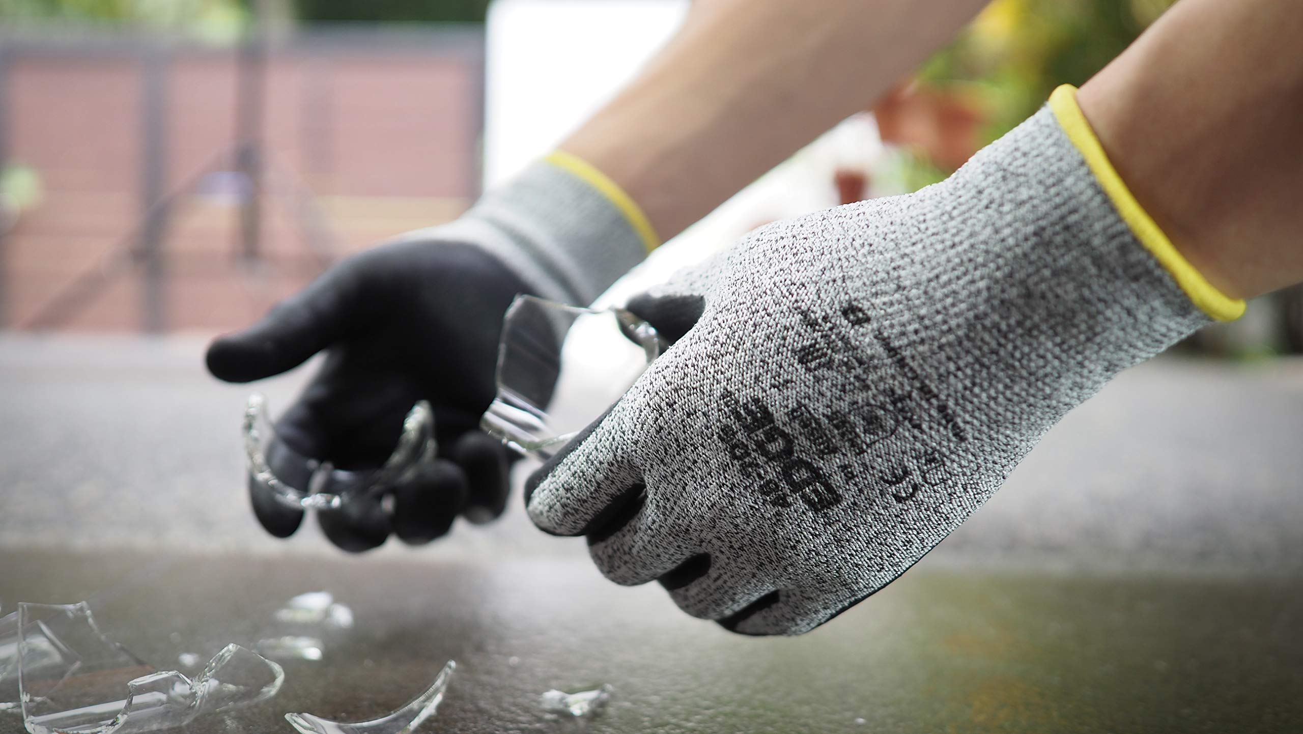Ansell EDGE 48-706 Gants de Travail Résistants Coupure, Protection Industrielle Multi-Usage, Bricolage, Mécanique, Jardinage, Gant de Sécurité Homme Femme, Noir, Taille XL (12 Paires)