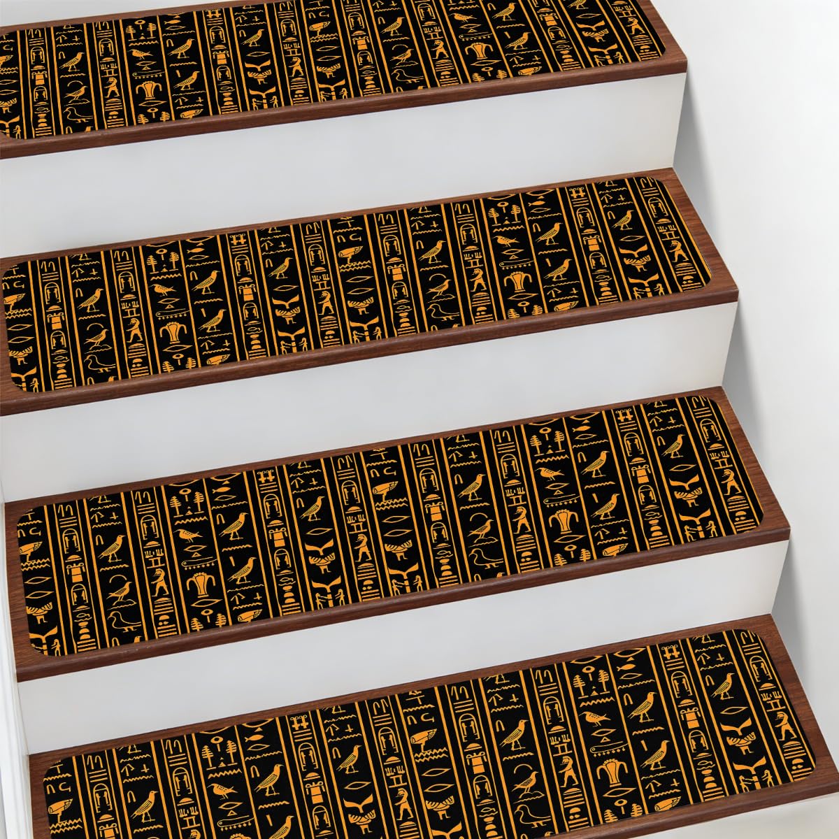 Peldaños antideslizantes para evitar resbalones en escaleras de madera con alfombras 76x20