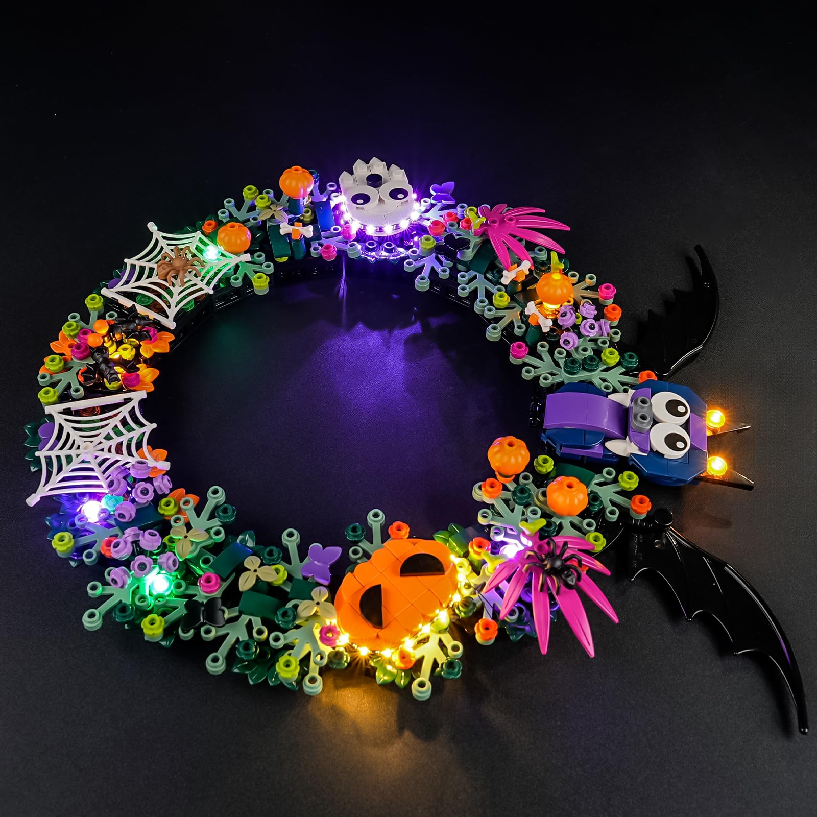 YEABRICKS LED Light for Lego-40825 Halloween Wreath Building Blocks Model (Building Set NOT Included), Multicolor - Image 2