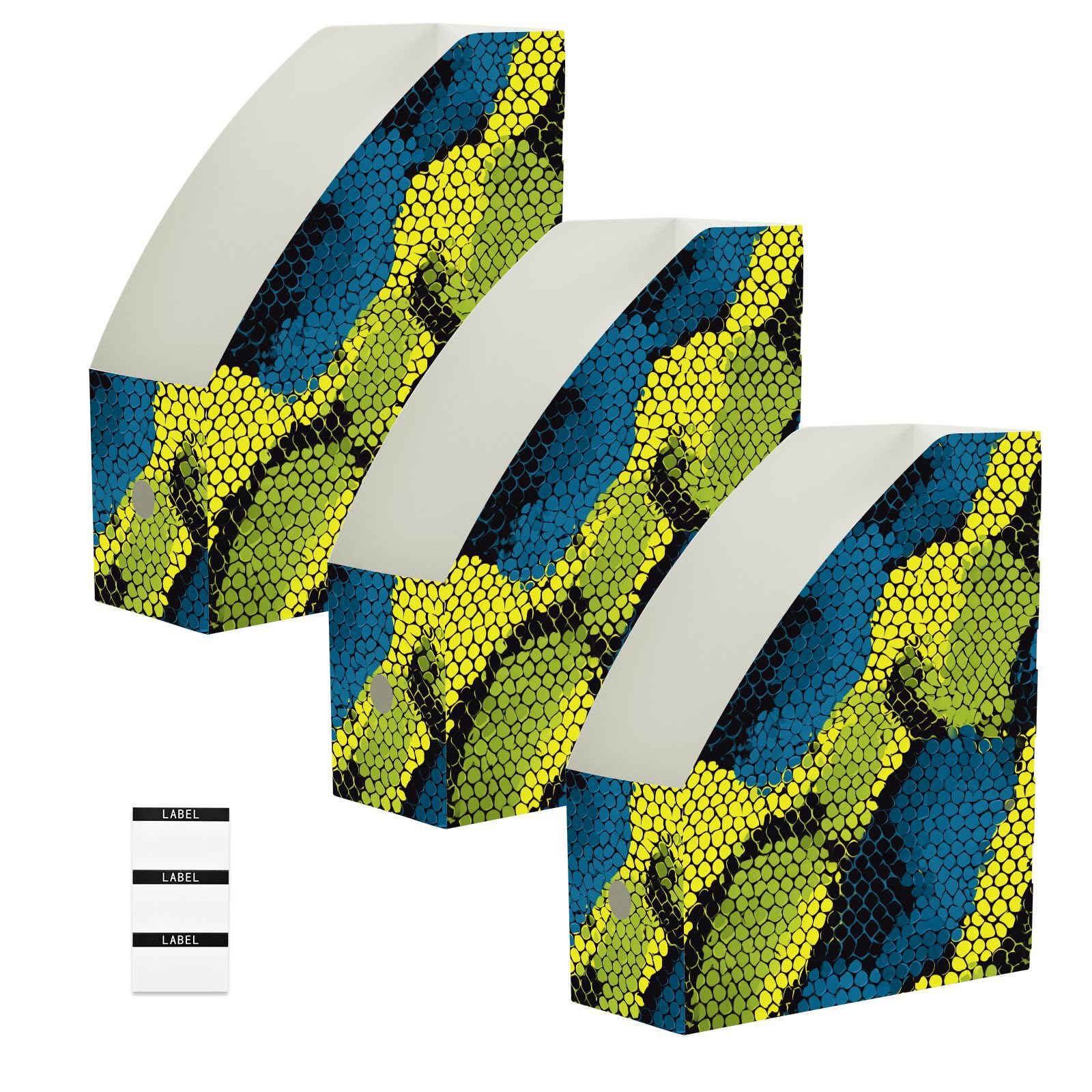 Boîte de rangement courrier lot de 3 organiseurs papier pour étagère salon