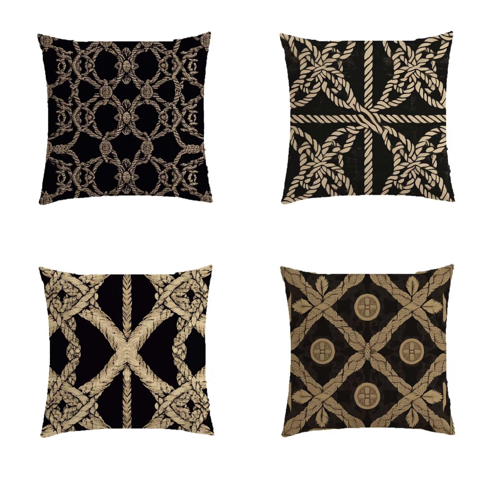 Taie oreiller geometry gifts pour offrir un lot de 4 coussins carrés