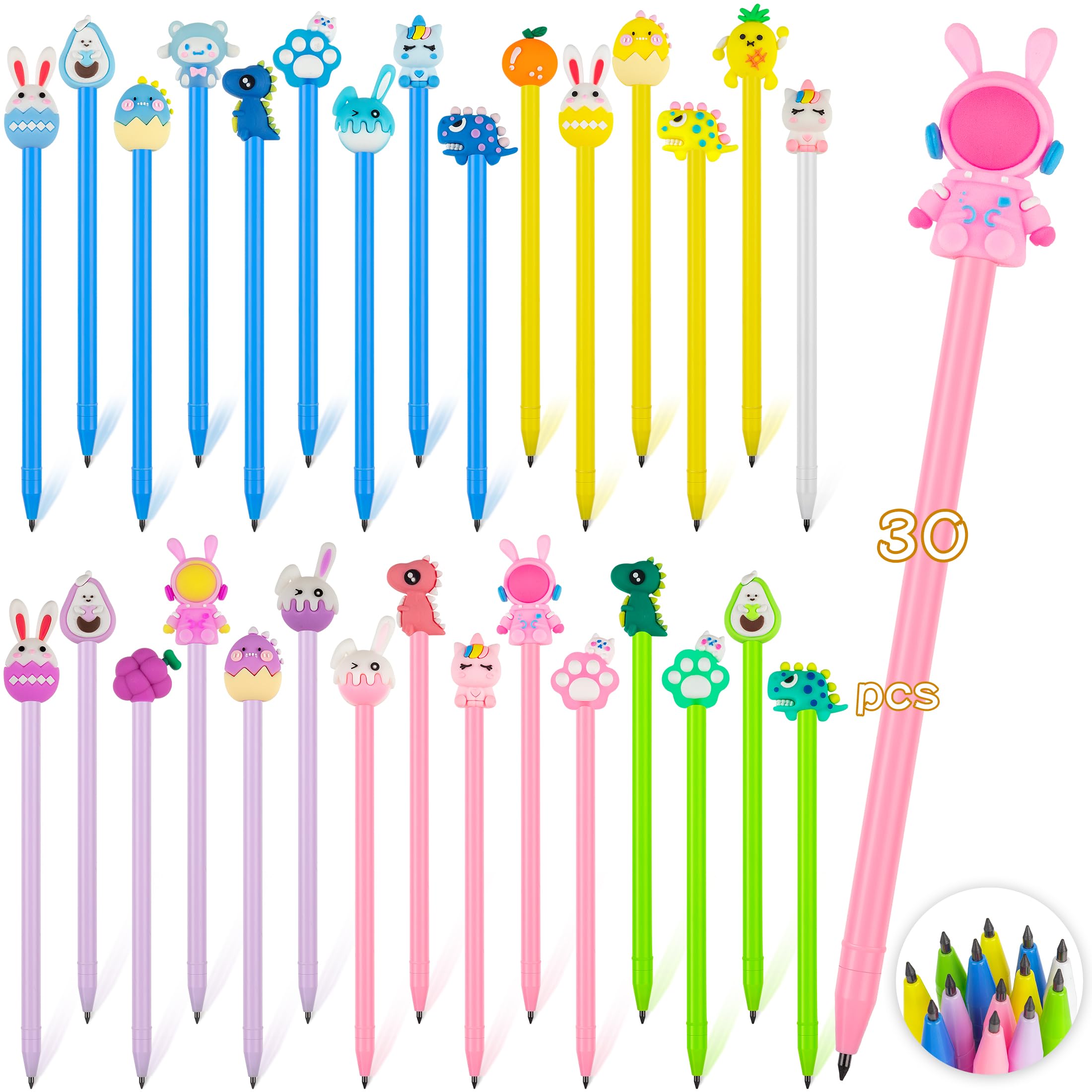 30 Lapiz Infinito Niños,Lápiz Eterno Animales Kawaii,Lapices Regalos Cumpleaños Niños colegio,Detalles Cumpleaños Niños,Regalitos Cumpleaños Invitados Niños,Detalles Comunion para niños