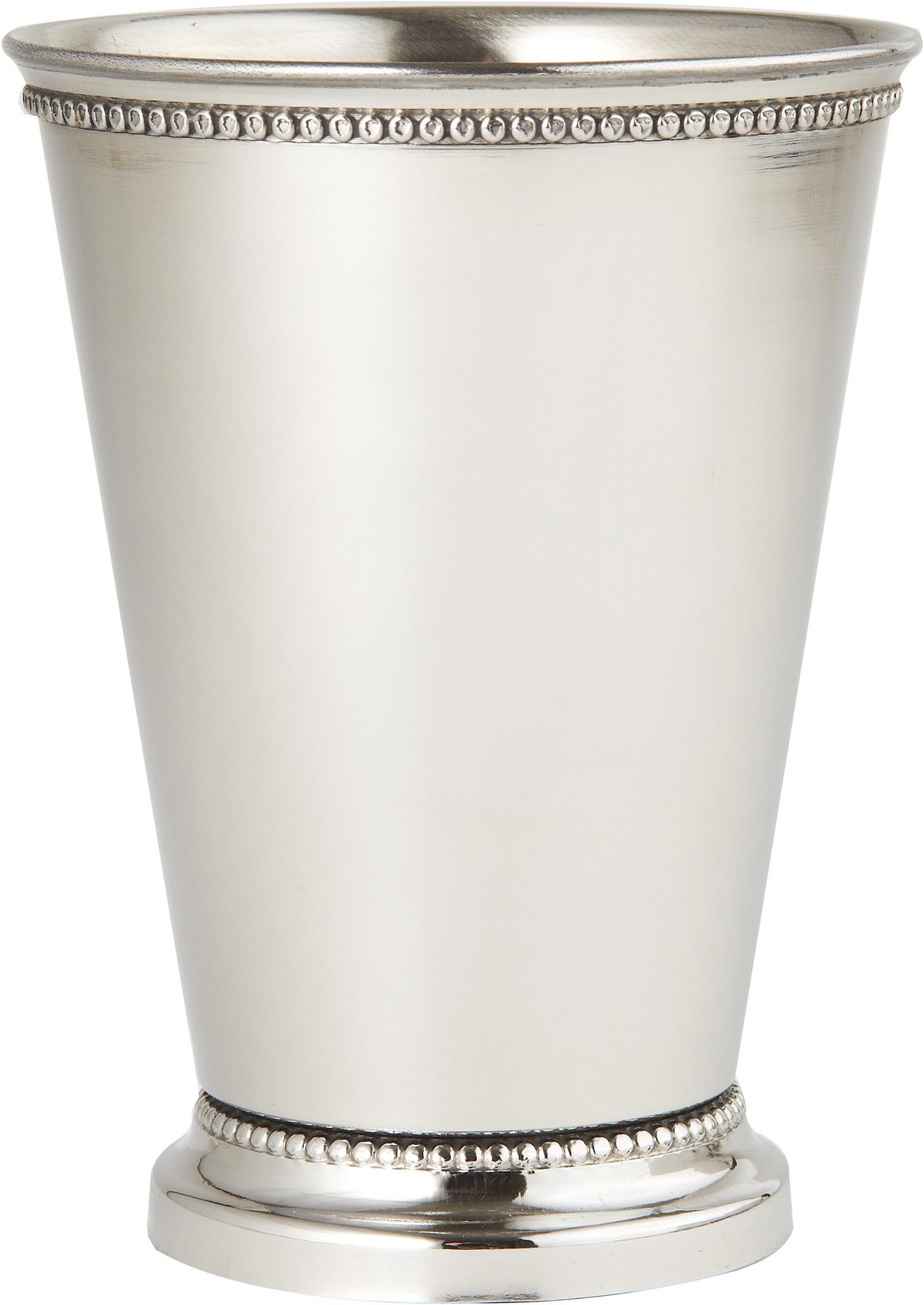 Elegance 90471 Beaded Mint Julep Cup, 4.5", Silver