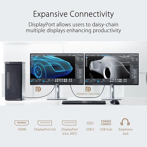 Asus Proart PA24ACRV 23.8 4K IPS HDR400 2560 x 1440 5ms 75Hz 350CD Dp HDMI Usb-C Hoparlör Vesa 3yıl 95% Dcı-P3, Calman Verified, Pd 96W Pıvot Monitör