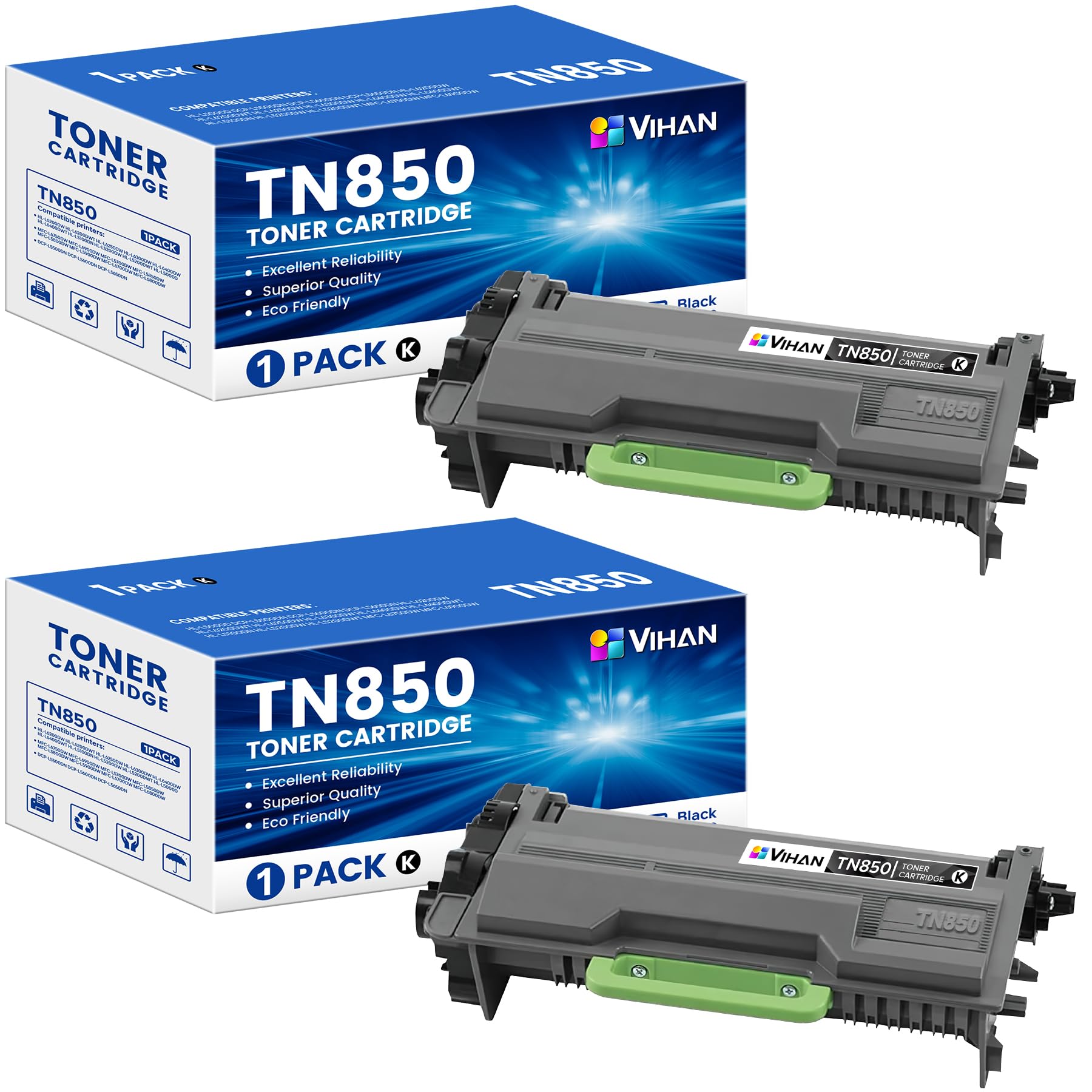 TN850 TN-850 High Yield Toner Cartridge Replacement for Brother TN850 TN 850 TN850BK Toner HL-L6200DW MFC-L5850DW MFC-L5900DW MFC-L5700DW Printer Ink