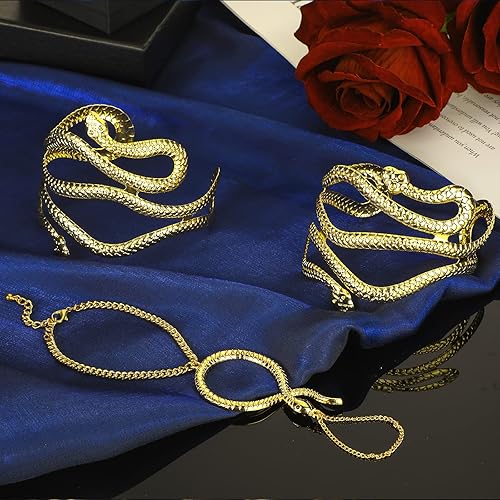 Miniatura 6 de Sureio 4 piezas de disfraz de Cleopatra de Halloween para mujer, accesorios para tocados egipcios, borla egipcia, tocado de diamantes de imitación