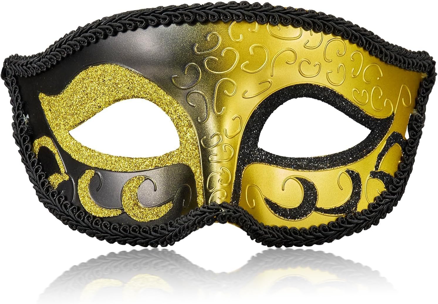 MYSEUNI 2025 New Masquerade Mask for Men, Venetian Mens Masquerade Mask for Halloween Party Mardi Gras Mascarade Ball