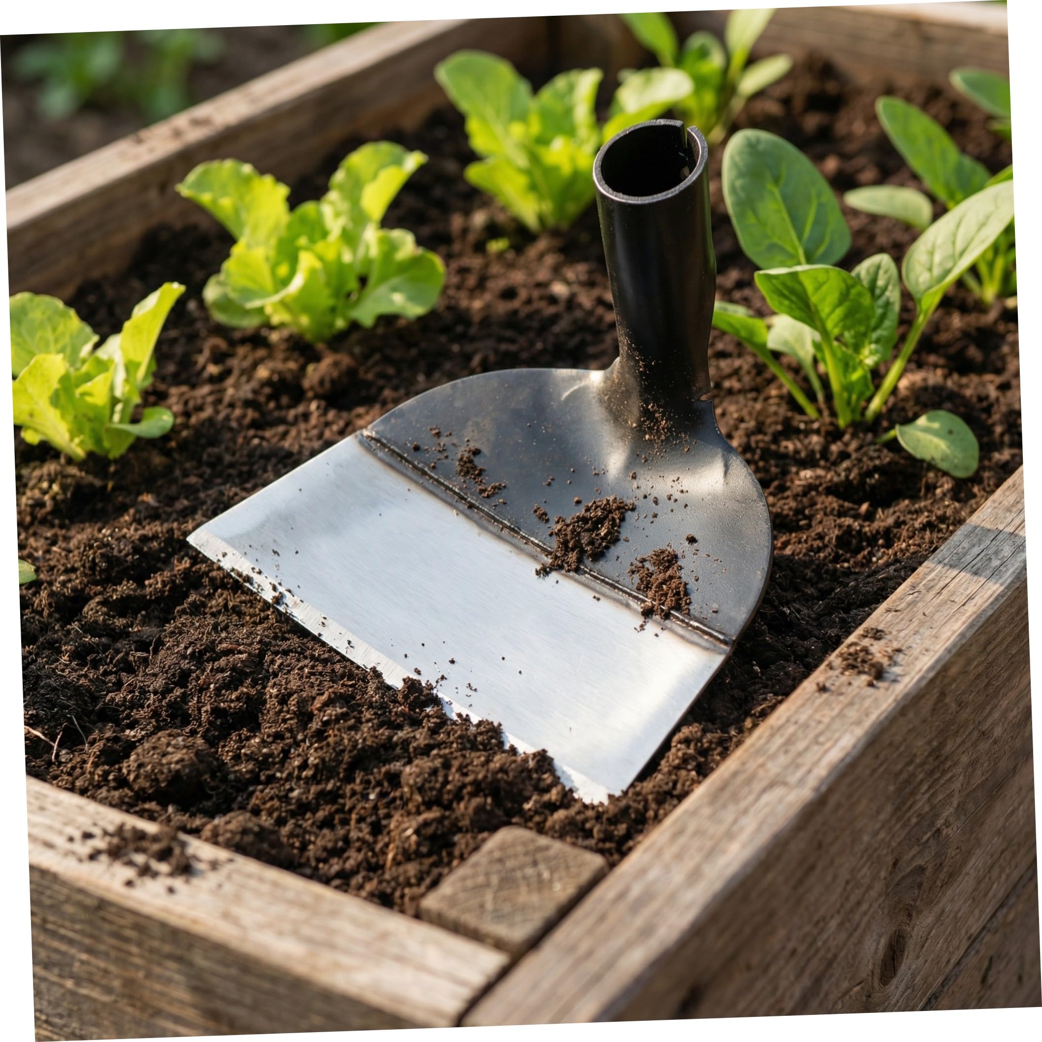 Attrezzo da Giardino Multiuso in Acciaio senza Manico per Scavare e Diserbare, Utensile Leggero per Agricoltori e Giardinieri