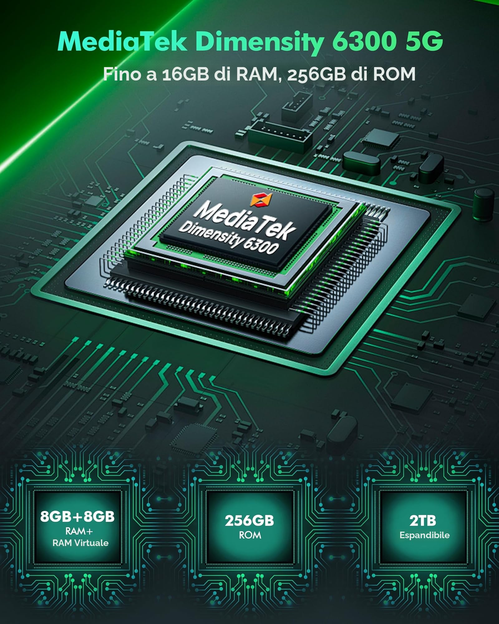 Ulefone Armor X31 Pro 5G Rugged Smartphone 2025, 16GB+256GB/SD-2TB Android 14, 6.56" HD+ 120Hz, 64MP+25MP Telefono Indistruttibile 6050mAh, 3-Slots/Flashlight/Face ID/Fingerprint/GPS/OTG/NFC Nero