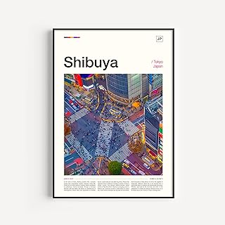 Generic Shibuya Crossing, Shibuya Poster, Japan Art, Japan Wall Art, Japan Photography, Japan Poster, Japan Art Print, Tokyo Poster, Japan Print Unframed #81, white