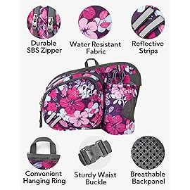 WATERFLY Fanny Pack Waist Bag: Waist Pack for Women Men with Water Bottle Holder Hiking Fanny Pack for Running Walking DogWalking Travel Cycling