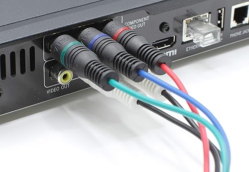 Miniatura 6 de THE CIMPLE CO Cable de TV YPbPr de video componente RCA de 12 pies con cables compuestos de audio  Cable componente de 5 partes para 480i, 480p,