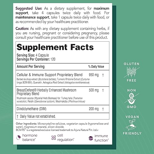 Miniatura 4 de EcoNugenics BreastDefend - Suplemento DIM para apoyar la salud óptima de los senos para mujeres, equilibrio hormonal estrógeno, apoyo inmunológico,
