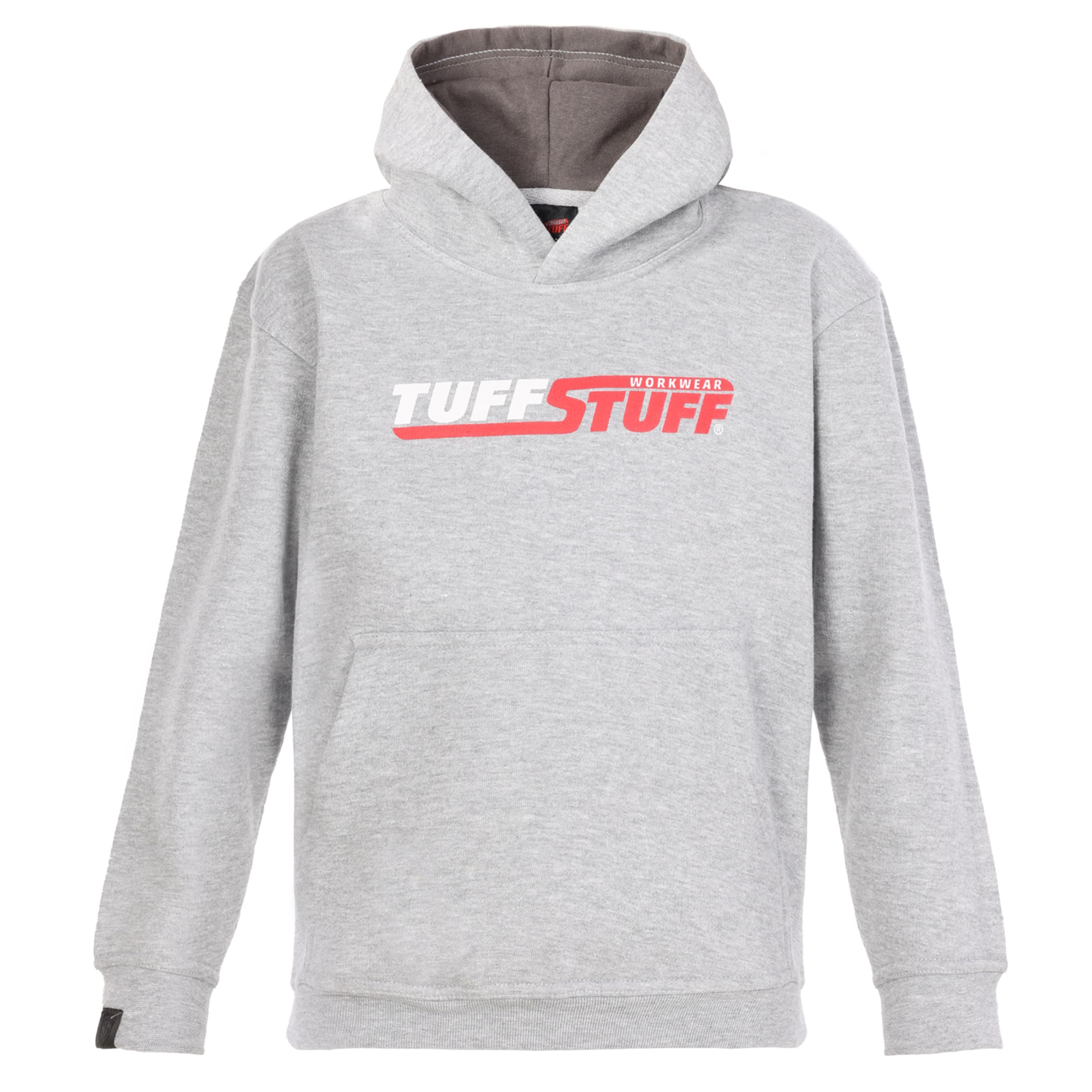 Tuffstuff Unisex Grey - Junior Hendon Hoodie With Logo - Cosy & Comfortable - Hooded Pullover - Kids Hoodie