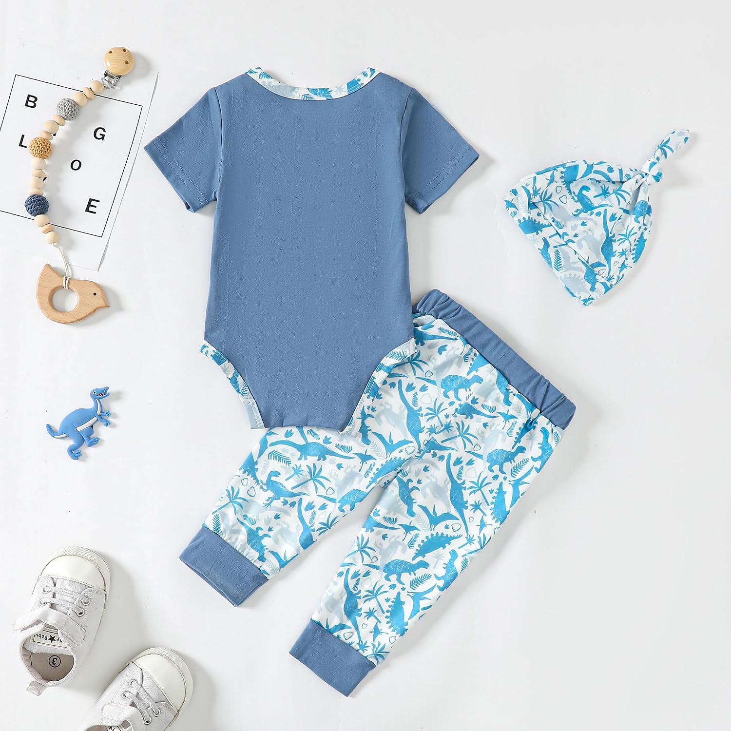 NZRVAWS Baby Boy Clothes Preemie Infant Boy Bear Outfits Jumpsuit Bodysuit Letter Print Romper