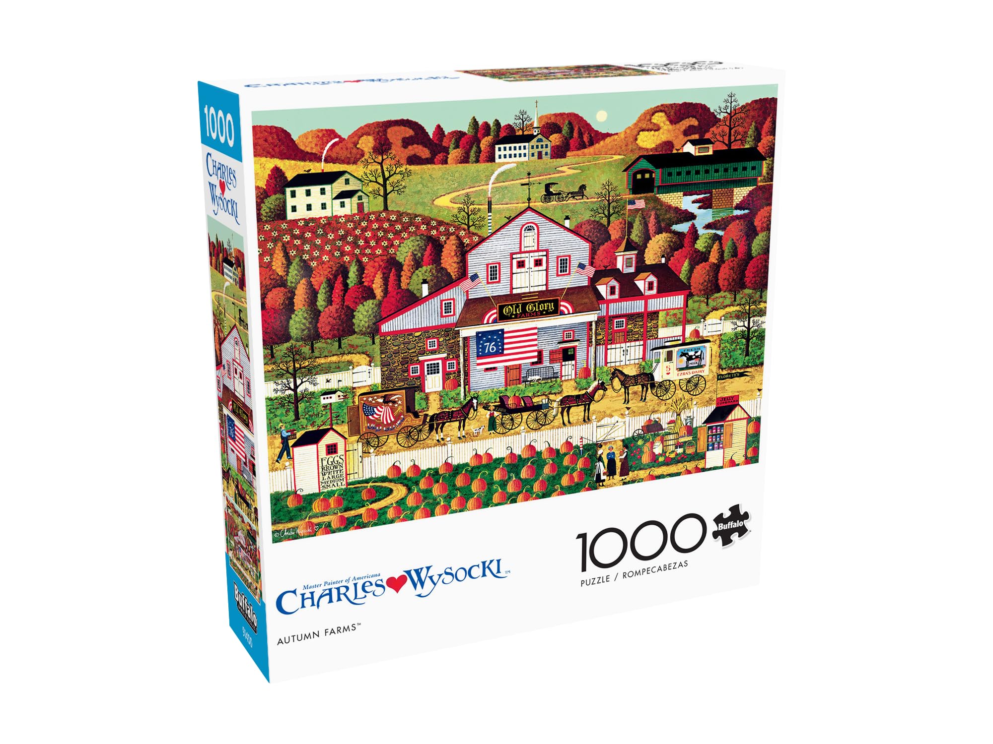 Buffalo Games, Charles Wysocki, Autumn Farms, 1000 Piece Jigsaw Puzzle for Adults Challenging Puzzle Perfect for Game Nights - Image 3