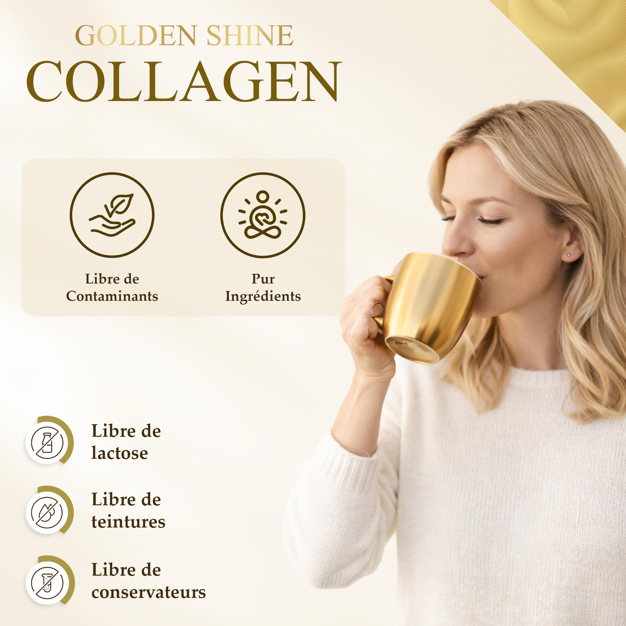 Collagène en Poudre 1000 g 100% hydrolysat de collagène pur peptides de types 1, 2 et 3 excellente solubilité goût neutre formule de pure qualité contrôlée
