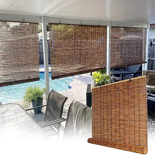Persianas de caña natural de bambú cortinas de caña retro cortinas de caña para patio persianas enrollables de bambú persianas de bambú para patio