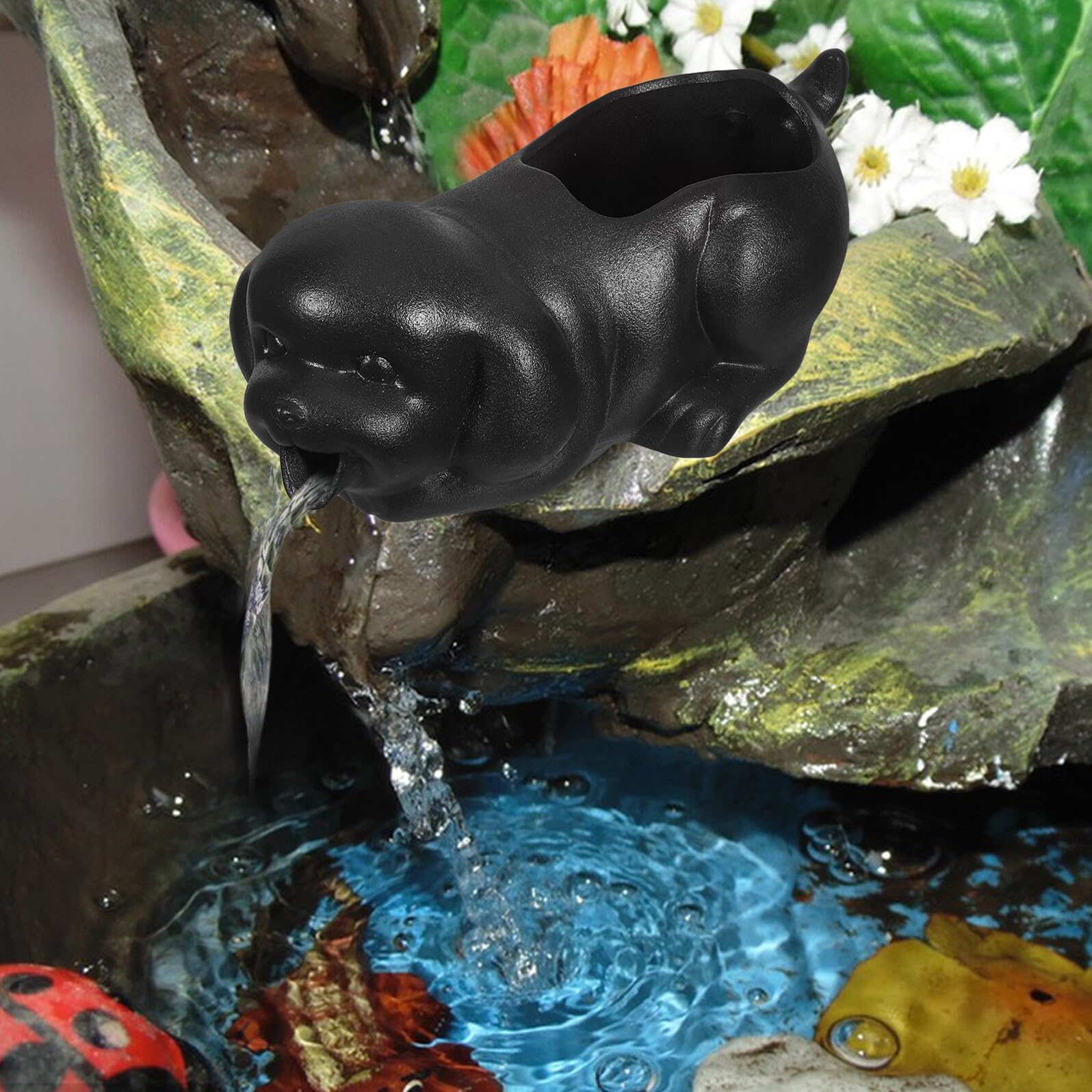 VICASKY Ornement Céramique De Jet Eau pour Aquarium Décoration Céramique pour Aquarium Fontaine Pot pour Cour