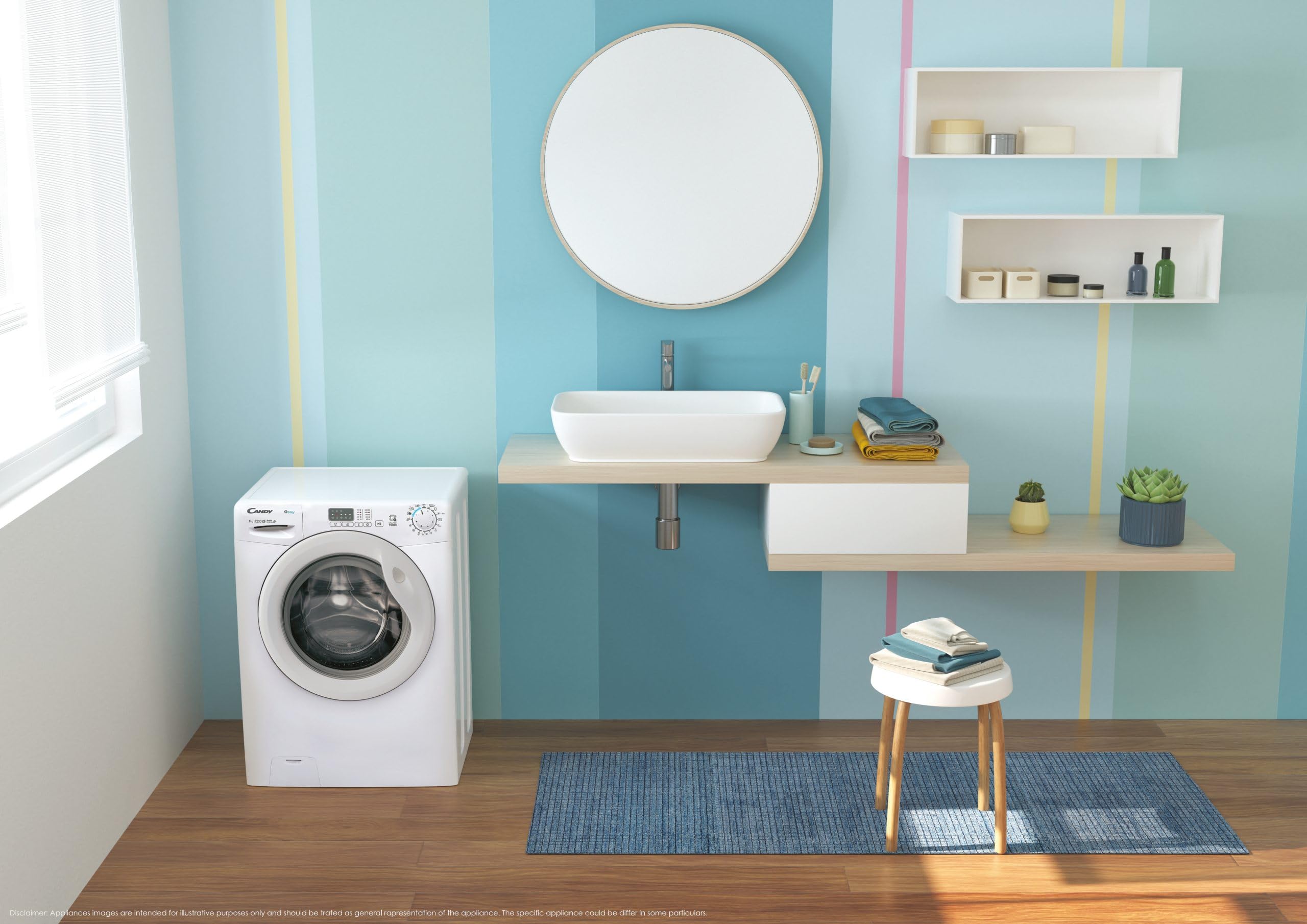 EY294DWM5/1-S - Lavatrice 9kg, 1200 giri, Libera Installazione, Carica Frontale, Classe energetica A