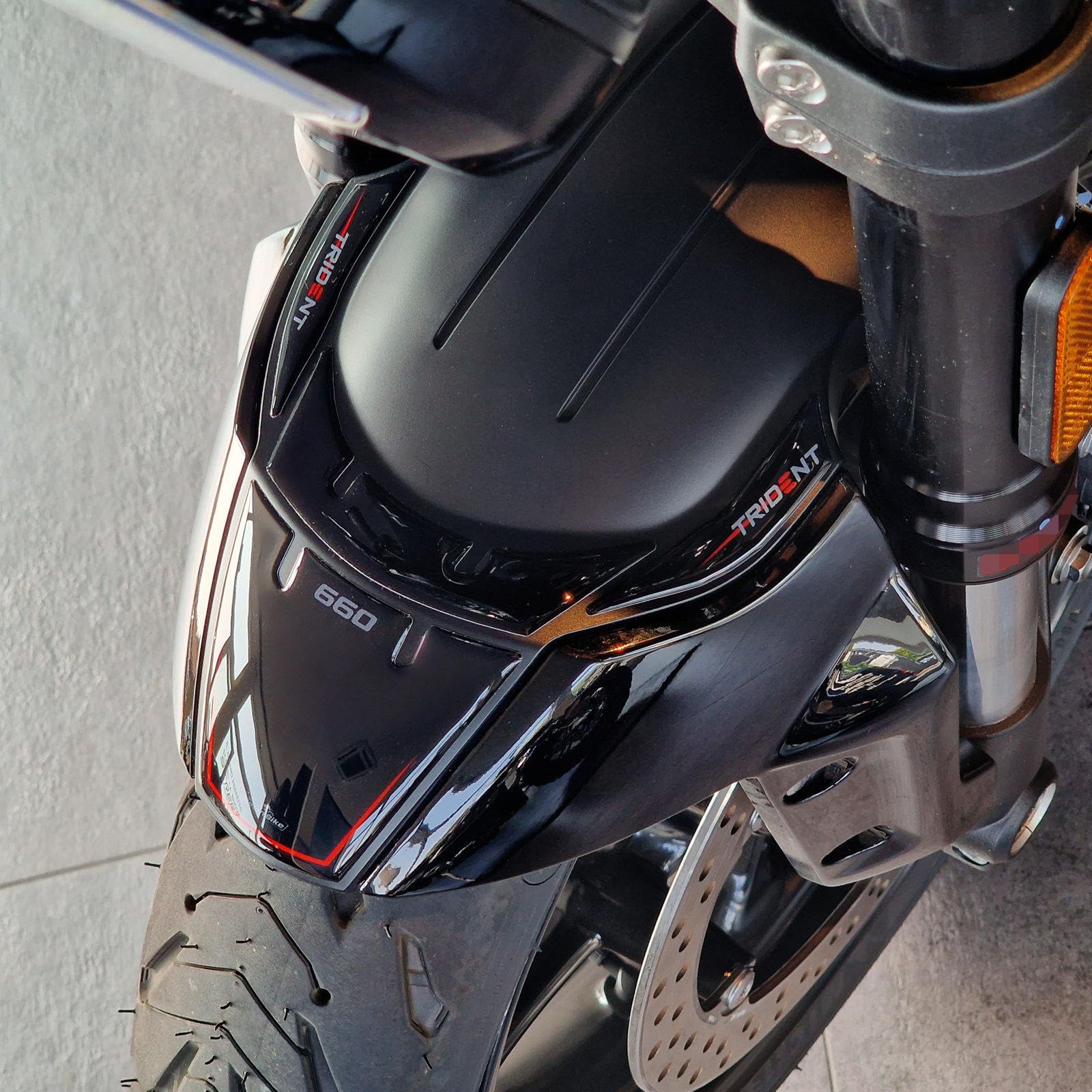 Resin Bike 3D Motorcycle Stickers - Front Fender | Triumph Trident 660 2021>2025