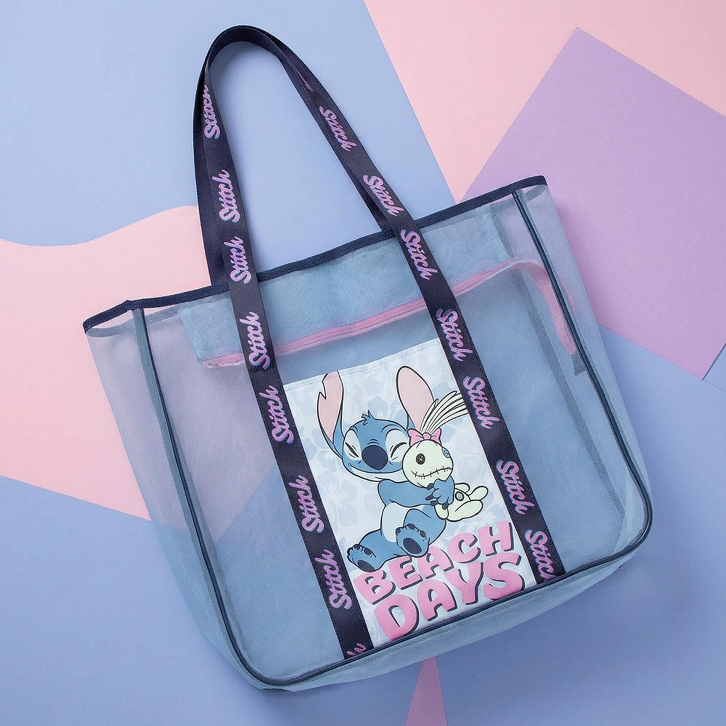 Bolsa de Playa Stitch Oficial Disney Grande Resistente Transpirable Cerdá Life's Little Moments