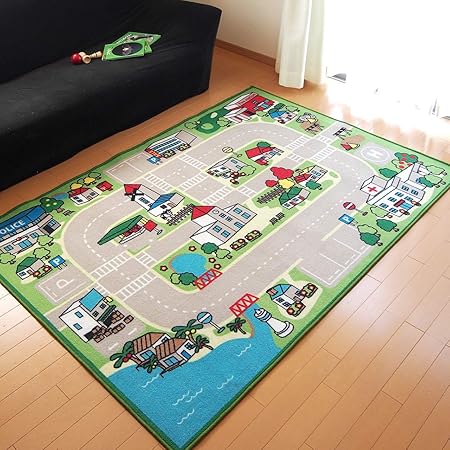 高速配送 プレイマット 折りたたみ 178 196cm キッズラグ ロードマップ コンパクト収納 子供部屋 道路ラグ 男の子 女の子 赤ちゃん キッズマット プレイマット 畳める かわいい 道路 地図 柄 送料無料 送料無料 178 196cm コンパクト収納 子供部屋 道路ラグ