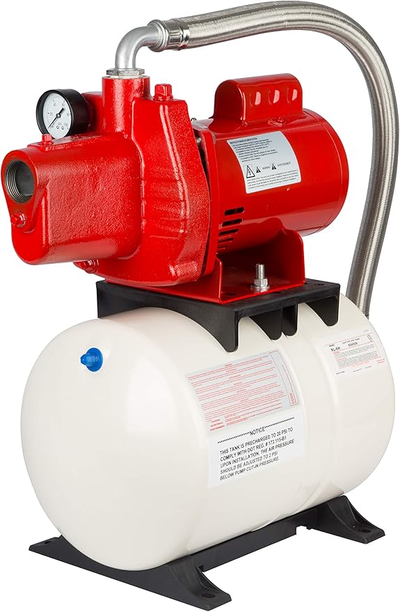 Red Lion RJS50/RL6H 1/2 HP Shallow Well Jet Pump System, 5.3 Gallon
