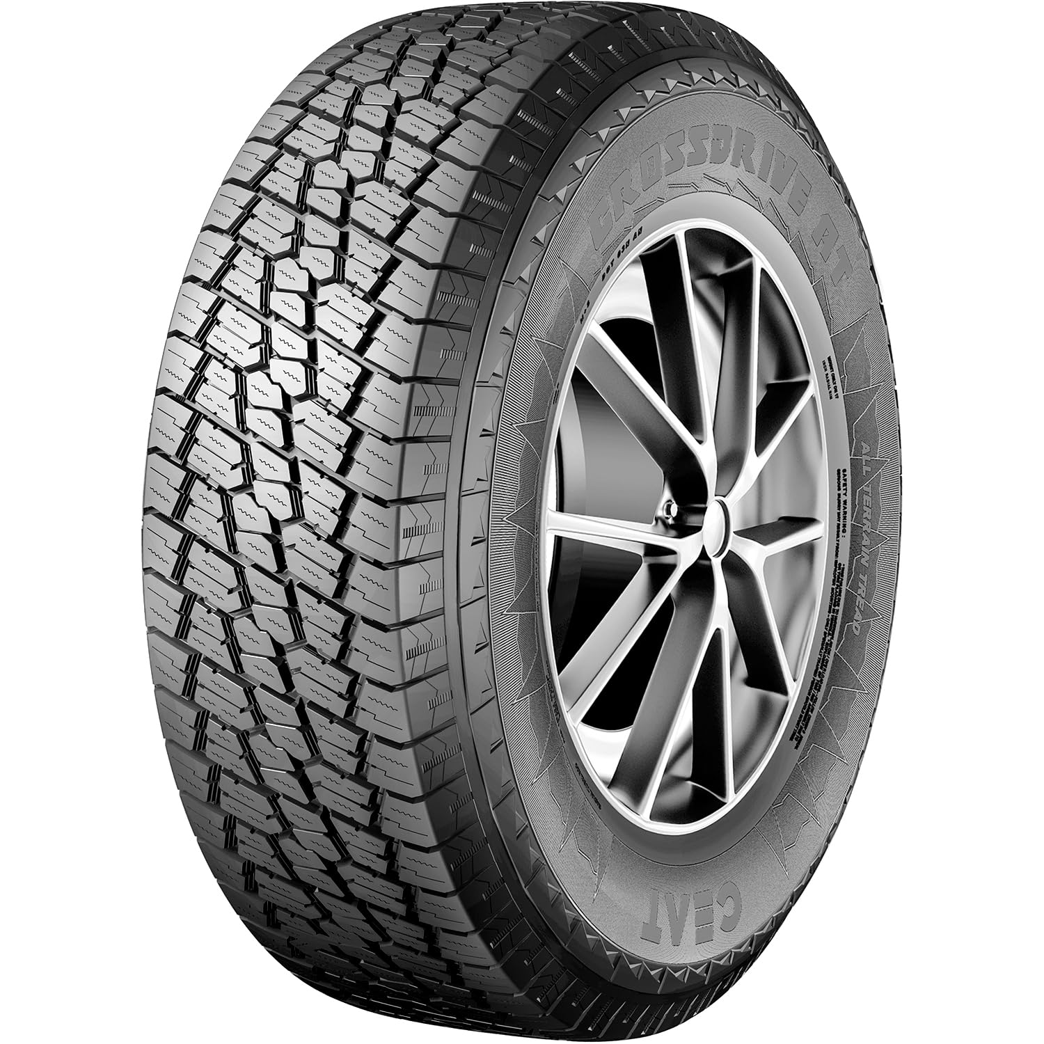 CrossDrive AT A/T All-Terrain Off-Road Light Truck Radial Tire-LT245/75R16 245/75/16 245/75-16 120/116S Load Range E LRE 10-Ply BSW Black Side Wall