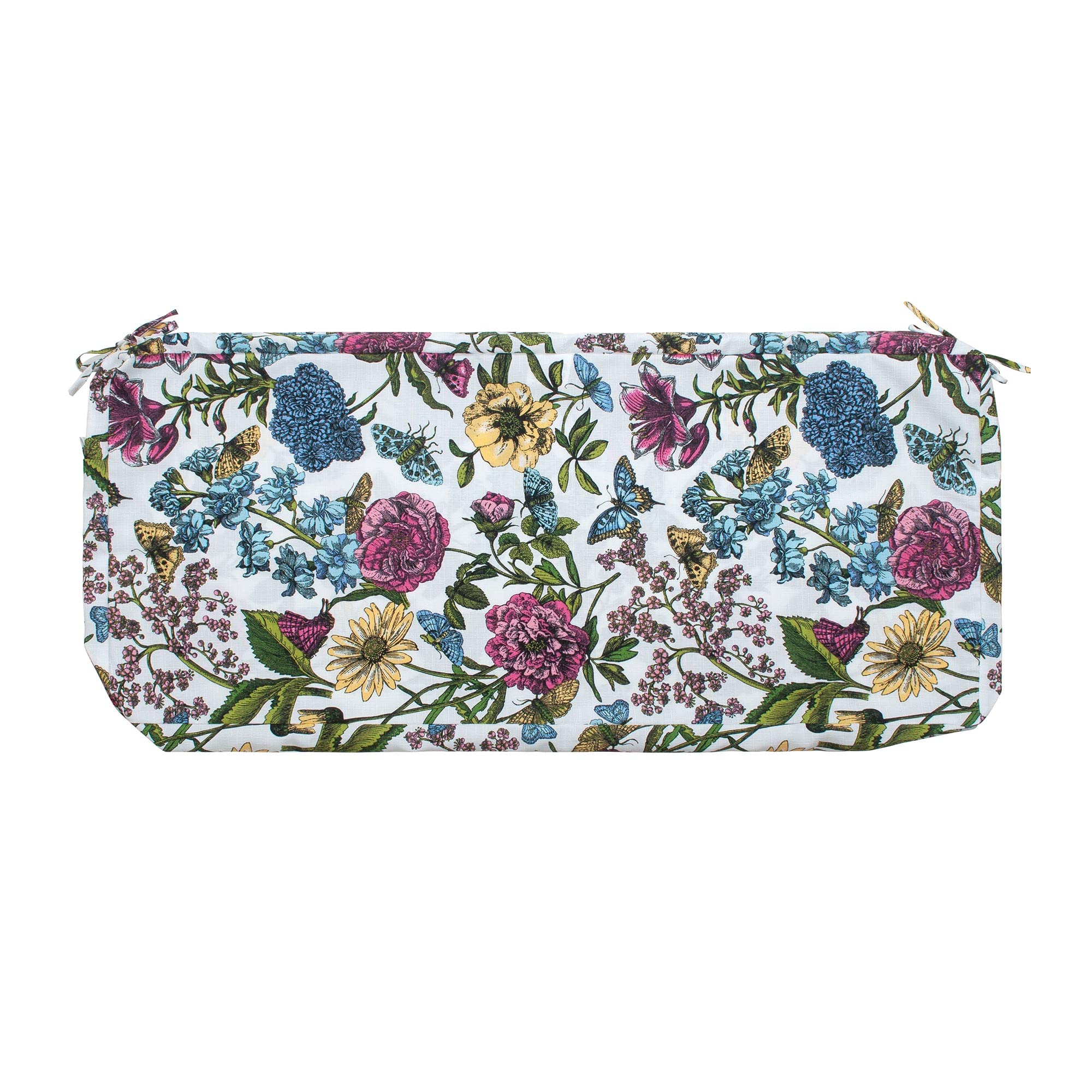 FUNHOME Outdoor Bench Cushion Cover 42 x18 x 3 inch,Water Resistant Cover with Zipper&Ties,Fade-Resistant Slipcover,Patio Porch Swing Cushion Cover