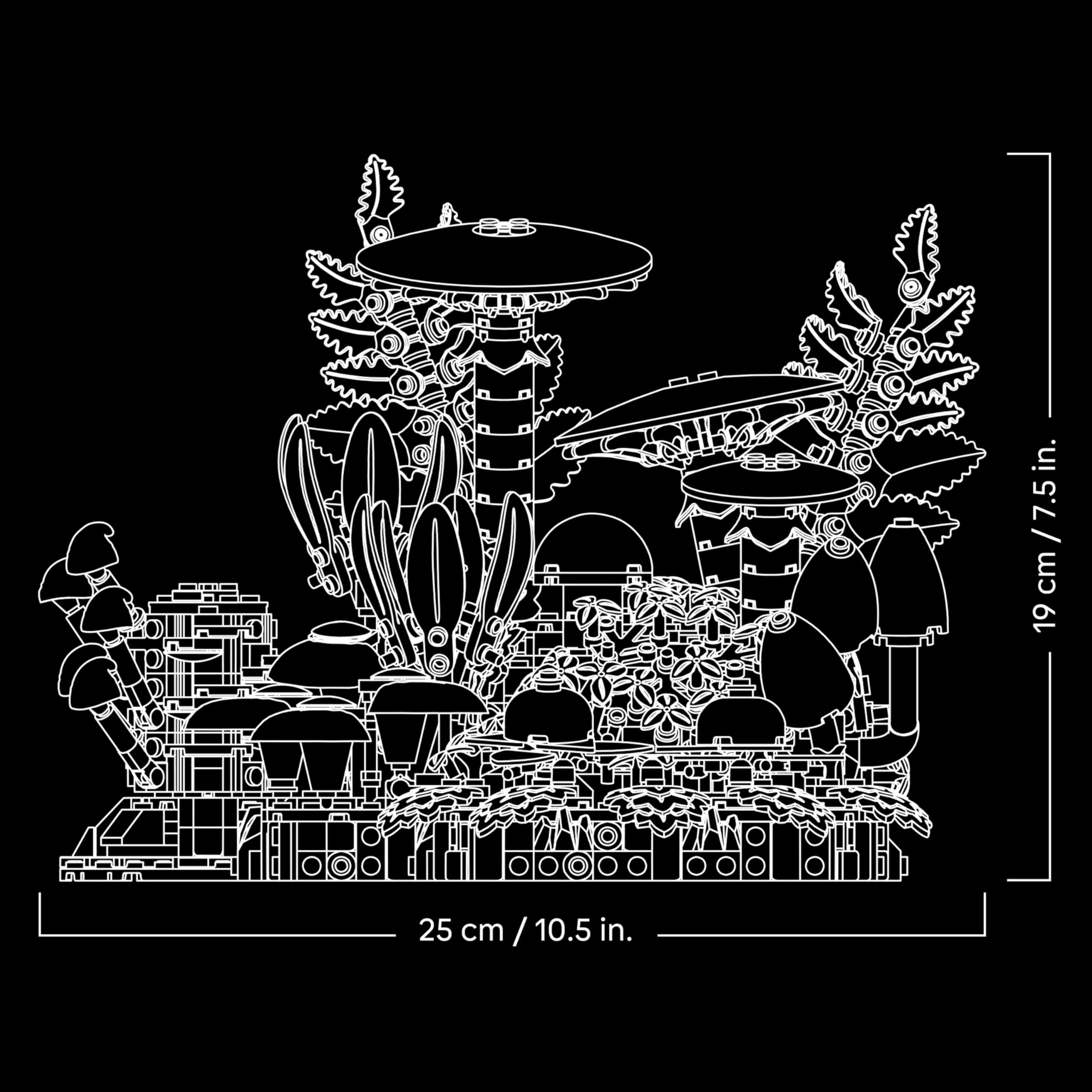 LEGO Botanicals Funghi del Bosco - Set di Piante Artificiali per Adulti con un Fungo Velenoso e Fiori Finti - Decorazione per la Camera da Letto o per il Soggiorno - Idea Regalo Fai da Te - 11505