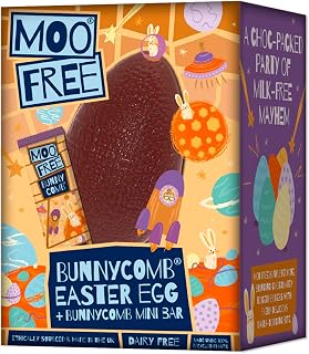 Moo Free Dairy Free Organic Bunnycomb Easter Egg 95g (Pack of 2) - Vegan