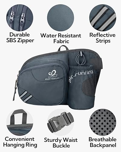 Miniatura 5 de Waterfly - Cangurera de senderismo con soporte para botella de agua para hombres y mujeres, para correr y pasear al perro, para iPhone 8 Plus,