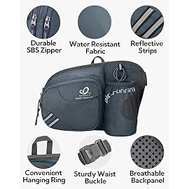 WATERFLY Fanny Pack Waist Bag: Waist Pack for Women Men with Water Bottle Holder Hiking Fanny Pack for Running Walking DogWalking Travel Cycling