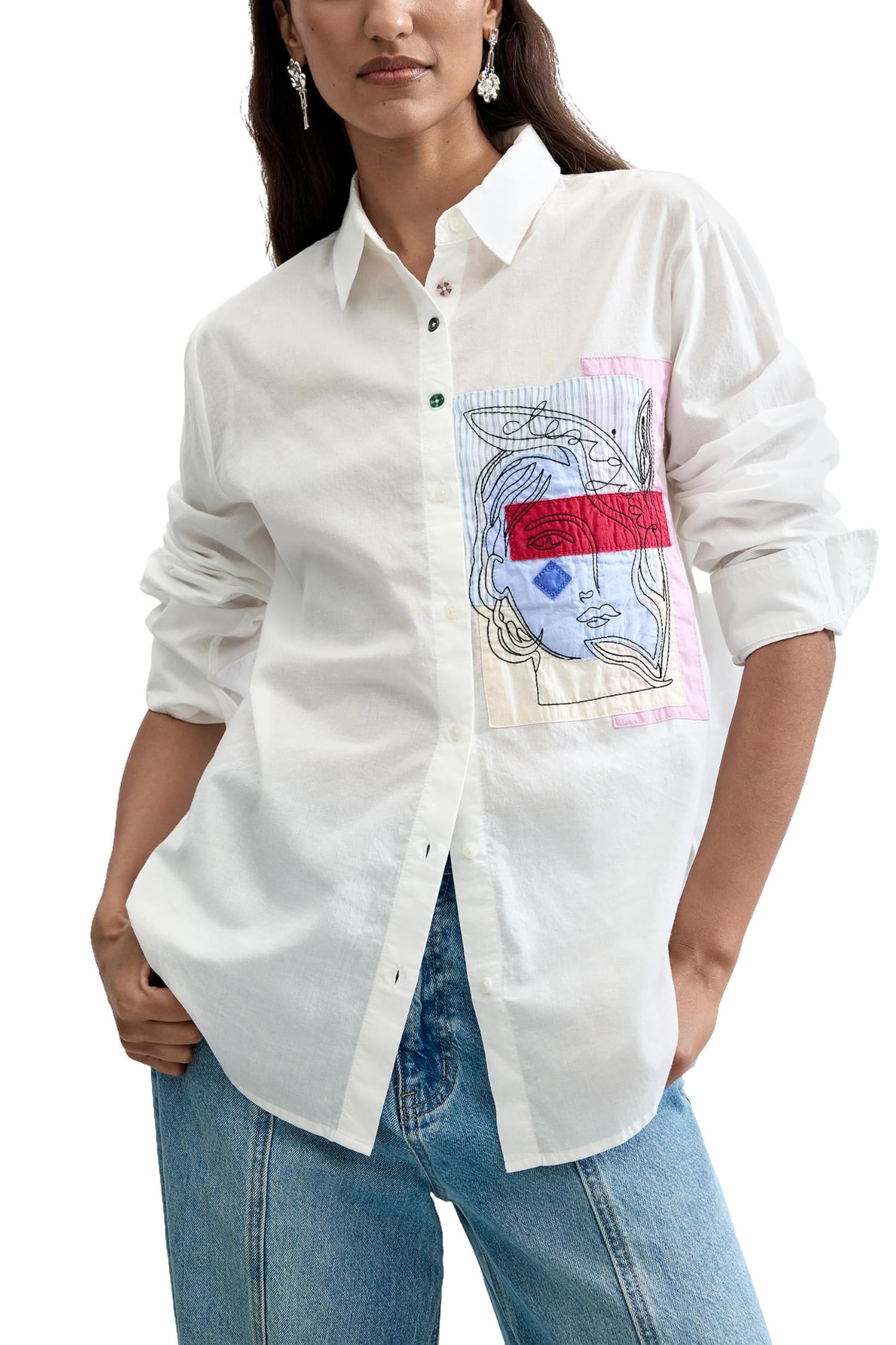 Desigual Women's White Shirt S
