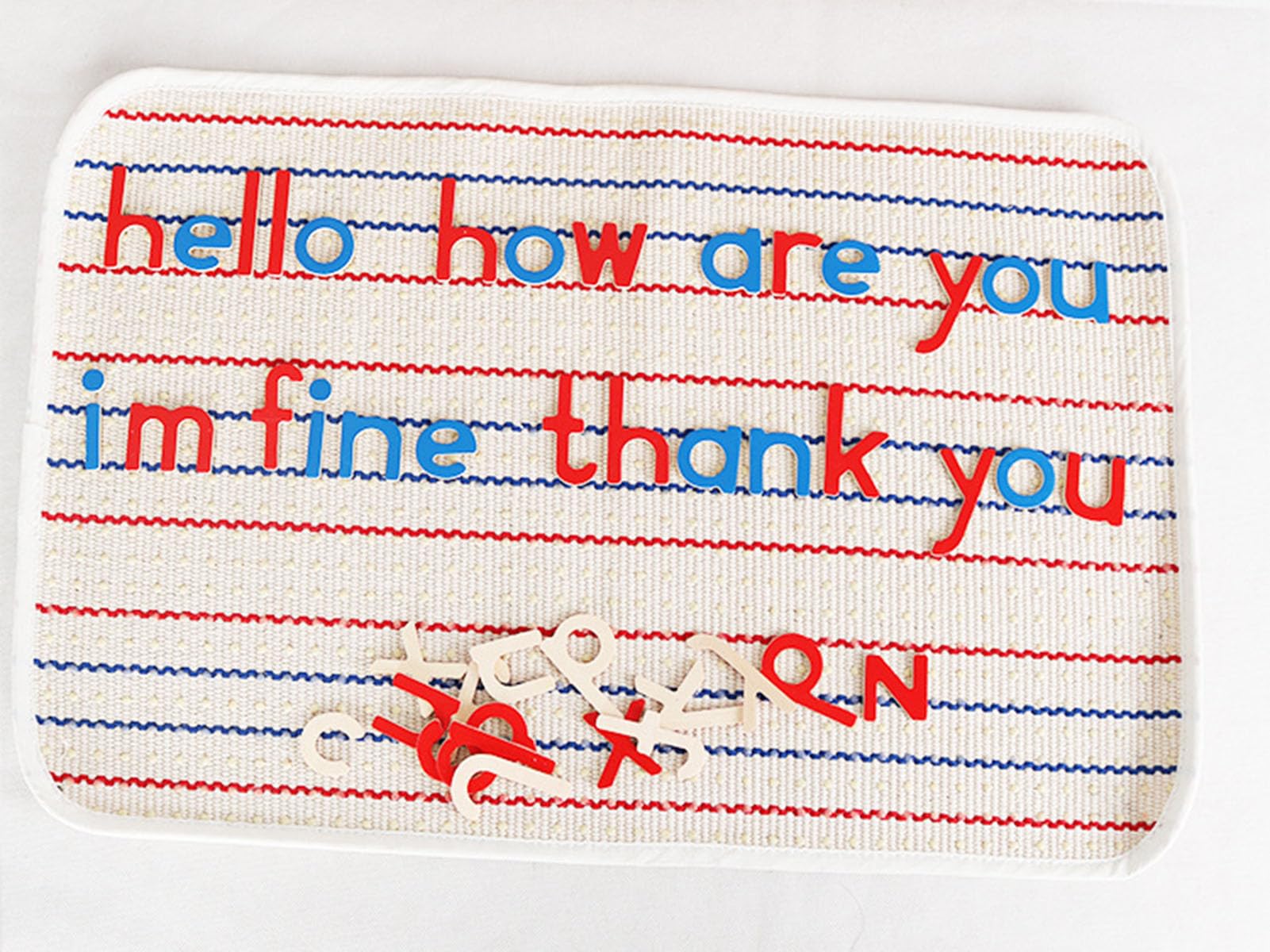 Scatola dell'Alfabeto Mobile Montessori con Tappetino, Materiali Educativi per l'Apprendimento della Lingua,Large Carpet with Letter Box