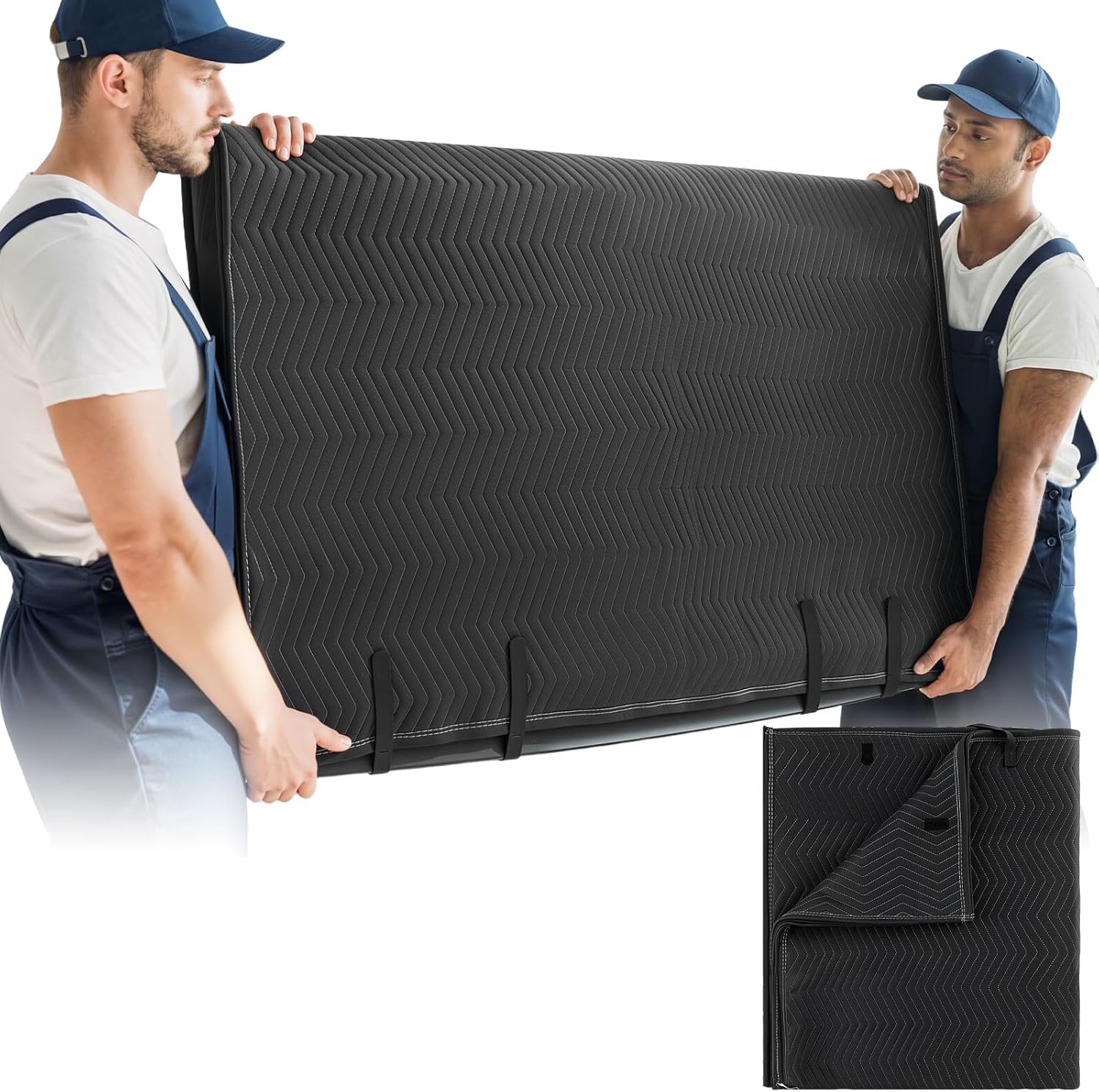 60-65 Inch TV Moving Blanket Cover with Secure Straps Thick Padded Protector for Local Moves, Storage & Home Relocation Not a Shipping Box