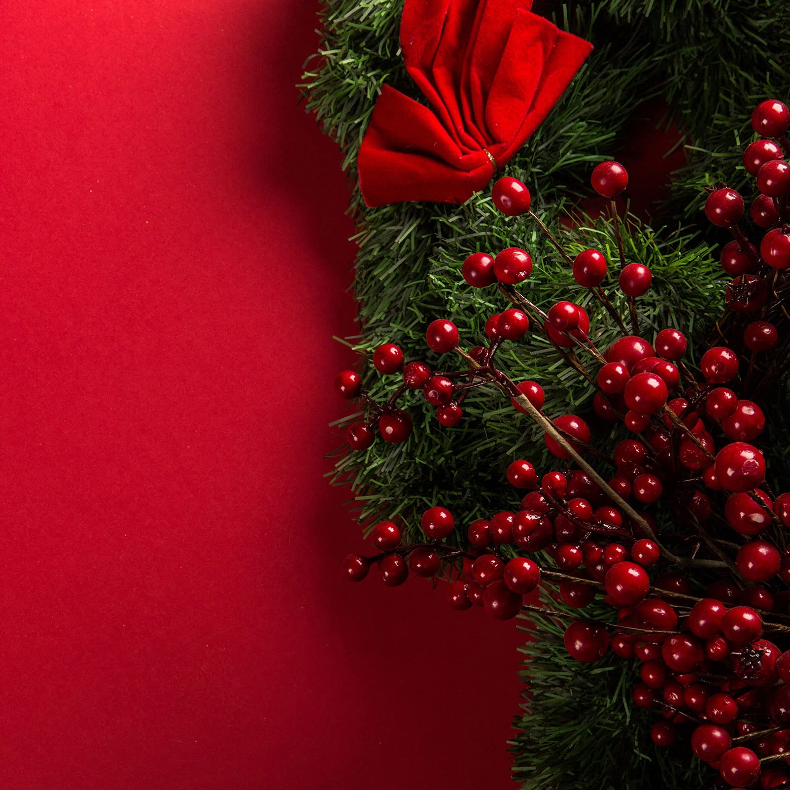 MAGICLULU 10pezzi Decorazione Natale Bacche Simulate Rami di Bacche Realistici per Composizione Floreale Fai da Te Ornamento Natale Piccole