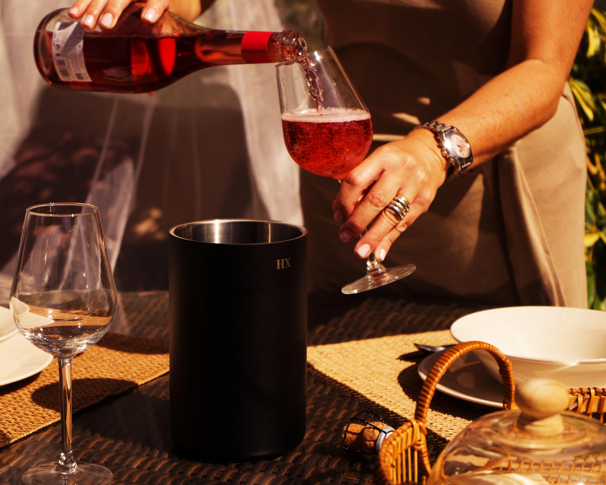 Chill Out Rafraichisseur de Bouteille de Vin - Seau Champagne - Refroidisseur Vin - Seau à Champagne - Seau à Glaçons Isotherme - Rafraichisseur Bouteille
