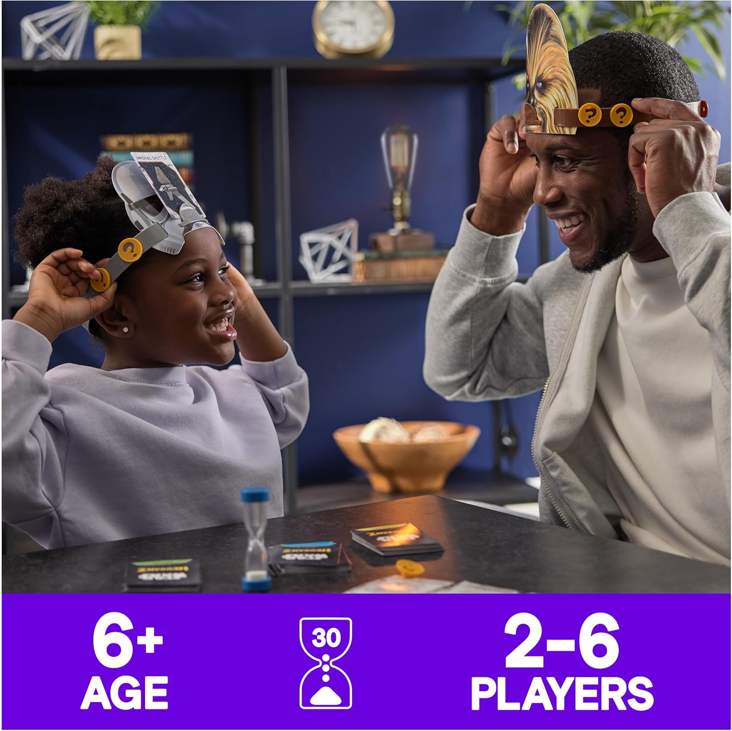 Spin Master Games, Star Wars Hedbanz, Hilarious Picture Guessing Board Game Featuring Classic & Modern Characters, Star Wars Trivia, for Family & Kids, 2-6 Players, for Ages 6 & Up