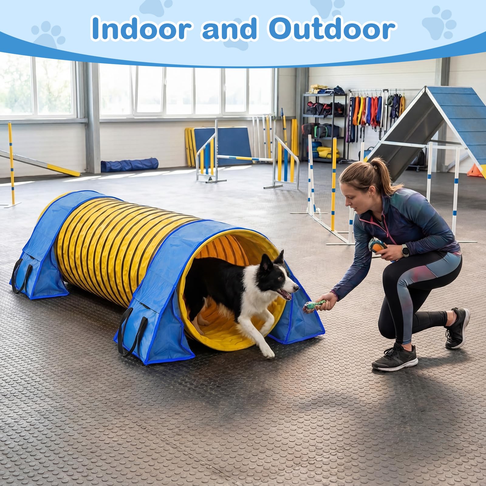 2 Set Dog Agility Tunnel Sandbags, Dog Tunnel Weight Bags Heavy-Duty PVC Weatherproof Design, Adjustable for 18"-26" Diameter for Stabilizing and Securing, Blue (Tunnels Not Included) - image 5