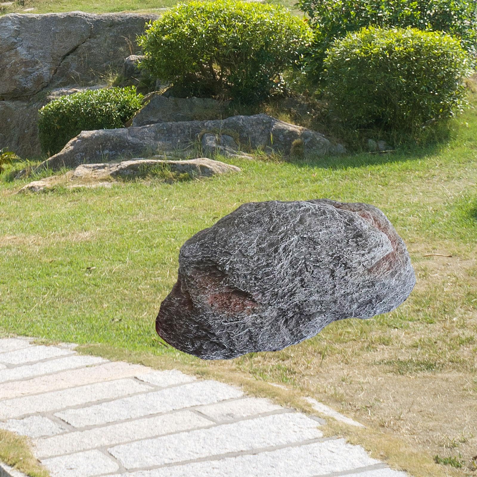 F Fityle Roccia Artificiale in Schiuma realistica, Robusta, Versatile, Copertura per Pompa, Decorazione paesaggistica, Texture Naturale per Prato, Patio, 35x21x15cm