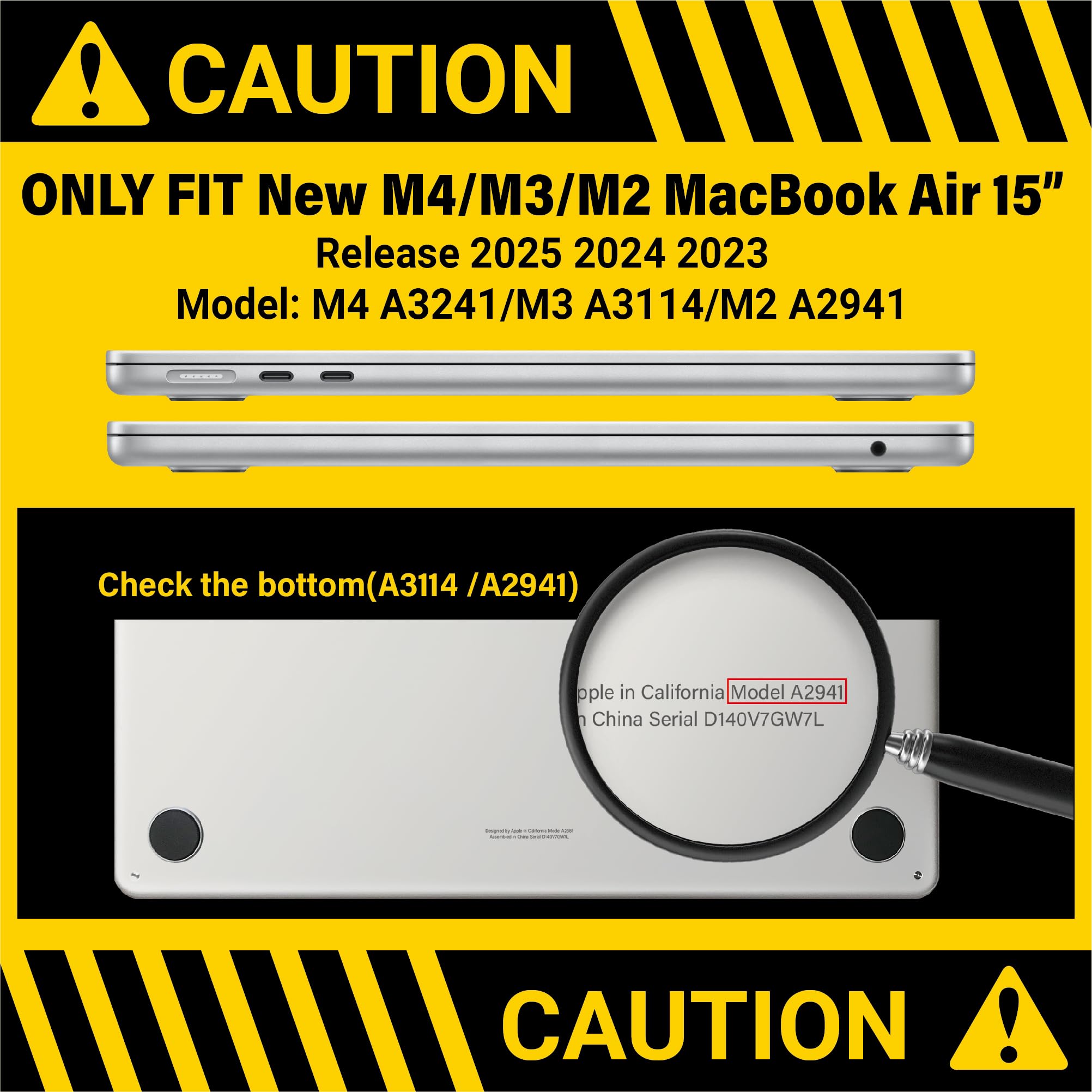 Amazon.com: IBENZER Compatible with 2025 2024 2023 MacBook Air 15