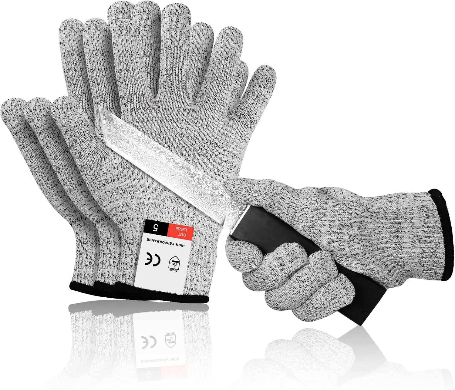 Cut Resistant Gloves, Level 5 Protection, Food Grade Safety Gloves for Mandolin Slicing, Multiple Sizes