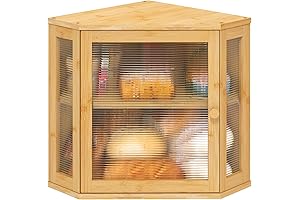 Corner Bread Box for Kitchen Counter