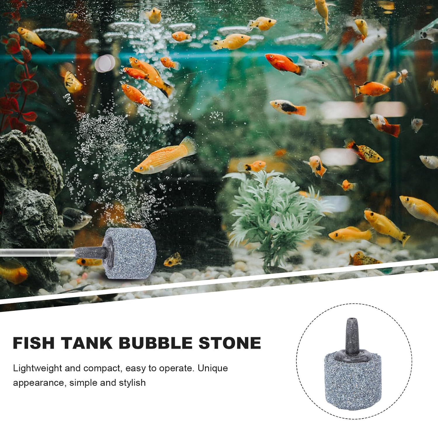 GANAZONO 10pcs Aquarium Air Stones Bubble Diffusers Mute Fish Tank Air Bubbler Cylindrical Oxygen Pump Accessories for Hydroponic and Aquarium Use