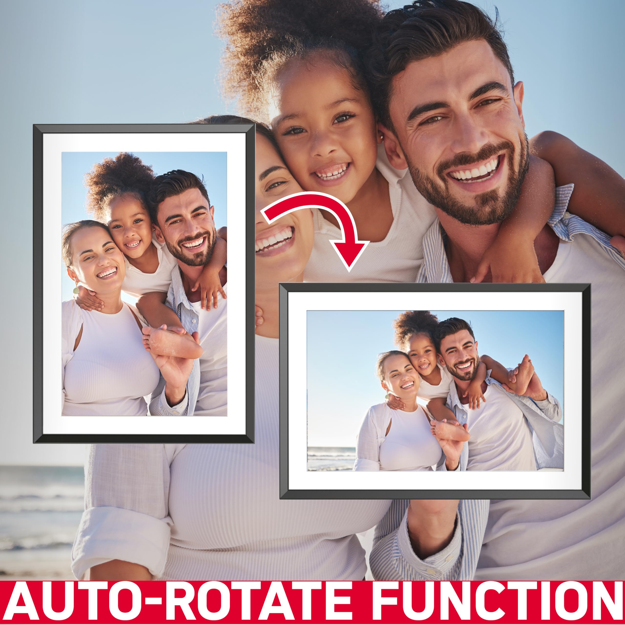 AGFAPHOTO, Realiview APF1000WIFI, Digital Photo Frame with Wi-Fi Connection, Frameo App, 10-inch HD Touchscreen, 32GB Memory - Image 4