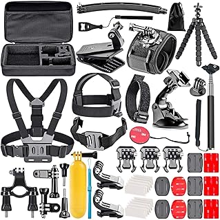 oolong 50 in 1 Action Camera Accessory Kit 33x22x8cm Compatible Large Carrying Case for gopro 11/10 9 Action Camera Storag...