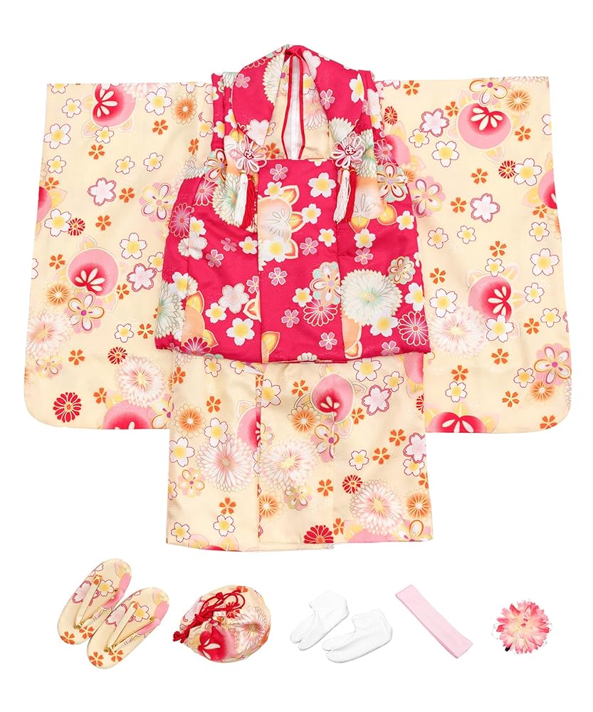 Amazon | [KYOETSU] [キョウエツ] 着物セット 七五三用 3歳用