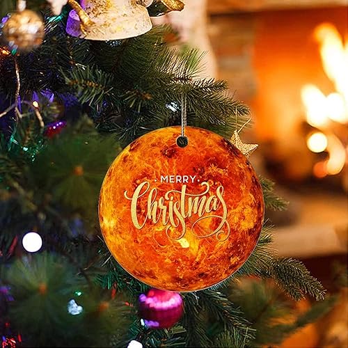 Miniatura 3 de Cheyan Funny Cosmic Galactic Planet Christmas Porcelain Ornament Home Decorations Christmas Pendants Star Christmas Tree Hanging Ornament